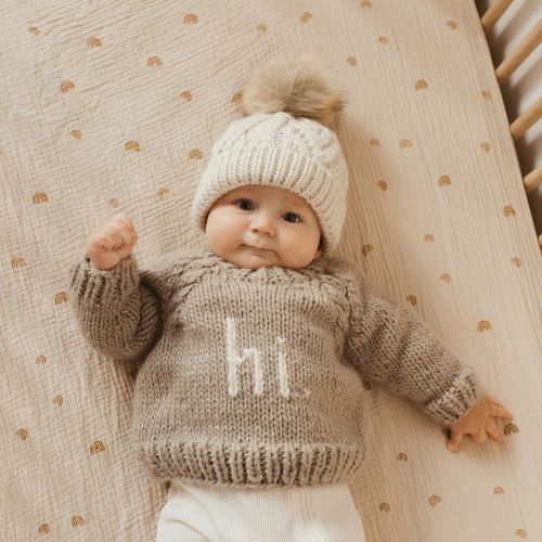 "Hi." Pebble Crew Neck Sweater - Hugalugs