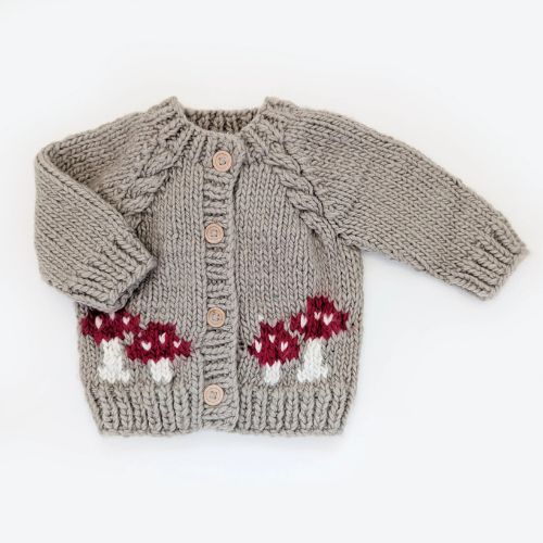 Mushroom Pebble Cardigan - Huggalugs
