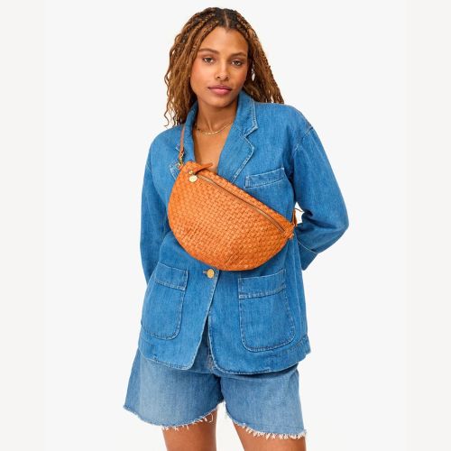 Grande Fanny Woven Checker - Clare. V