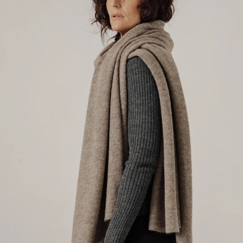 Baby Alpaca Travel Wrap - Bare Knitwear