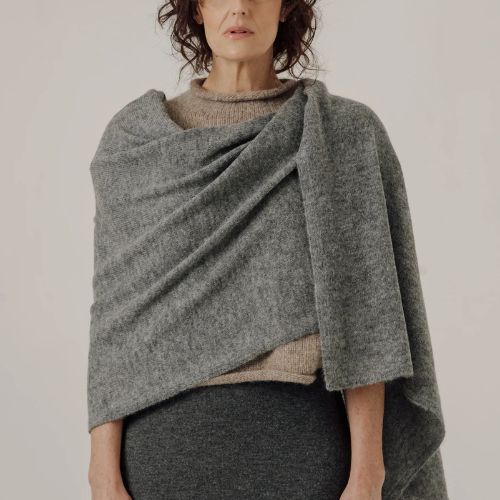 Baby Alpaca Travel Wrap - Bare Knitwear