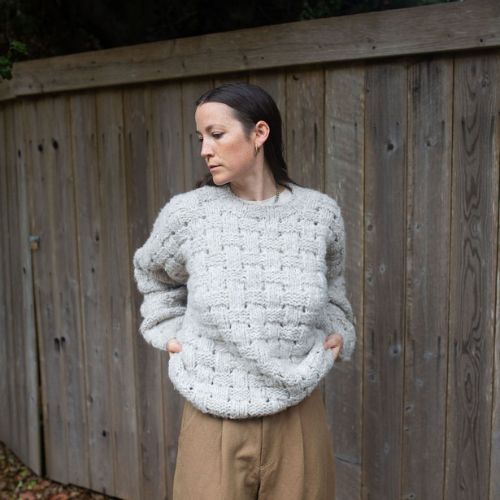 Handknit Interlace Pullover - Lauren Manoogian