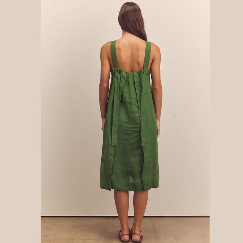 Back Tied Strap Dress - Amente