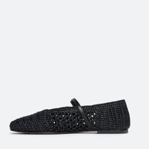 Jules Ballet Flat in Black - Freda Salvador
