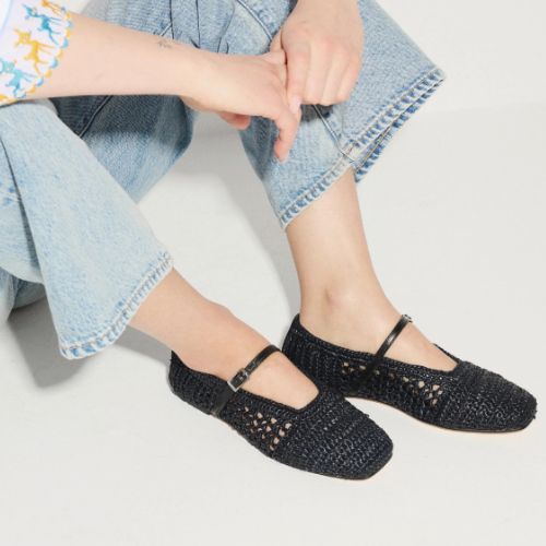 Jules Ballet Flat in Black - Freda Salvador