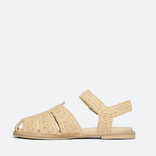 Sera Sandal in Natural Raffia - Freda Salvador