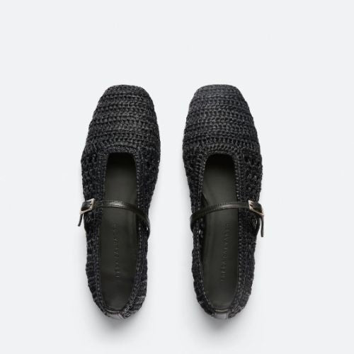 Jules Ballet Flat in Black - Freda Salvador