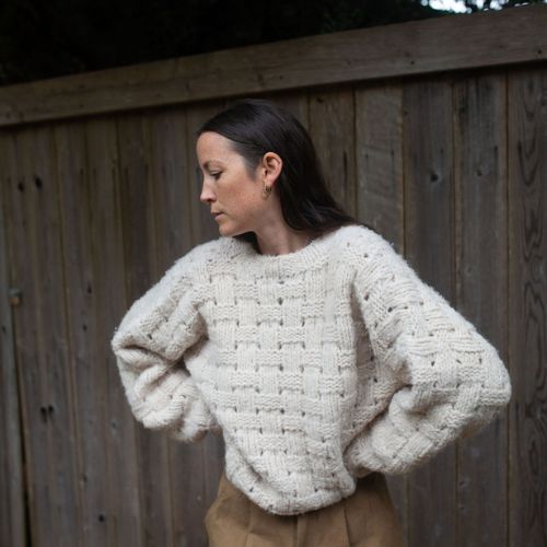 Handknit Interlace Pullover - Lauren Manoogian