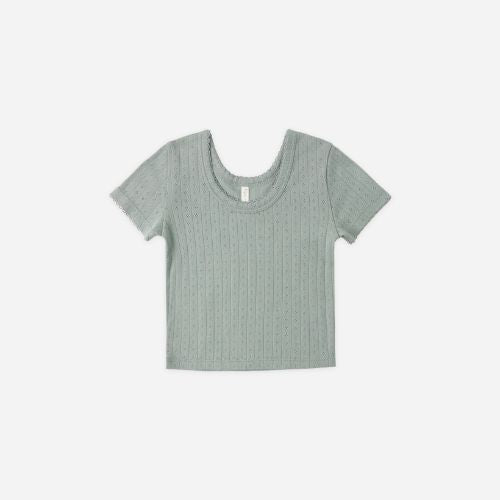 Pointelle Tee - Rylee & Cru.