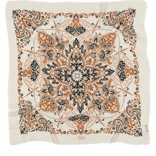 Wool/Silk Scarf - 100x100cm- Maison Lecomte Flament