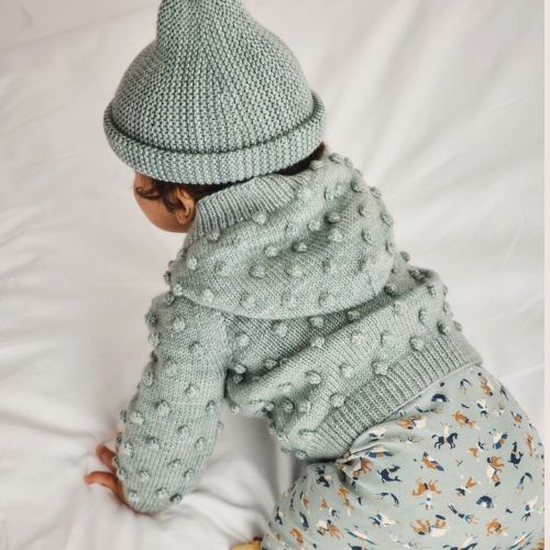 Hooded Popcorn Cardigan - Misha & Puff