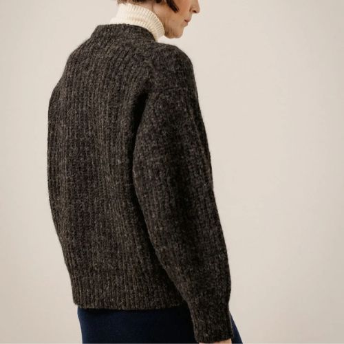 Lofty Alpaca Crewneck - Basalt - Bare Knitwear