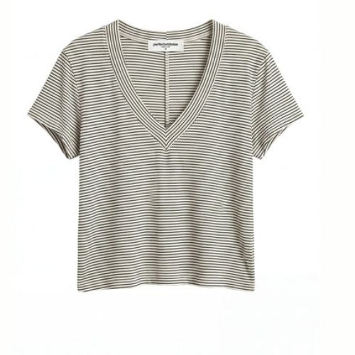 Val Striped Tee - Perfect White Tee