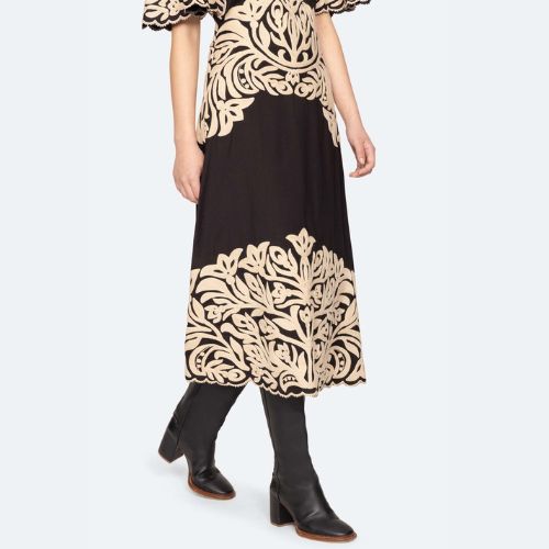 Alexandra Embroidery Midi Dress -Sea NY