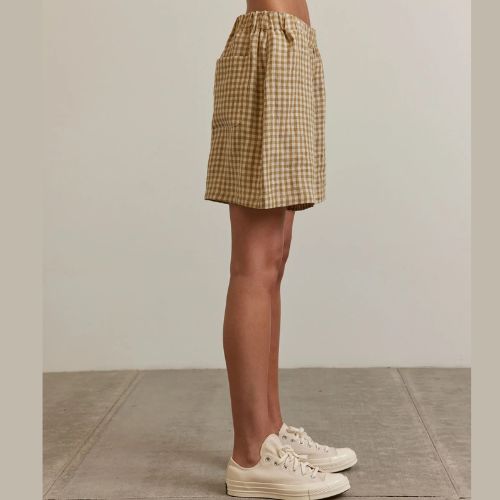Back Pocket Gingham Short - Amente