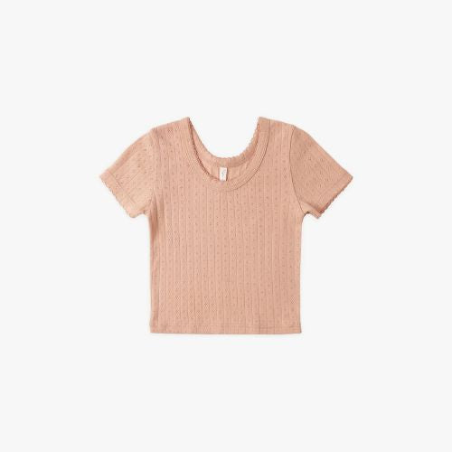 Pointelle Tee - Rylee & Cru.