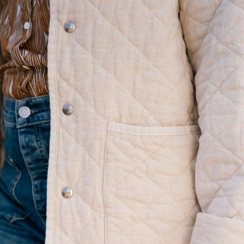 Quilted Snap Jacket - Utility Canvas