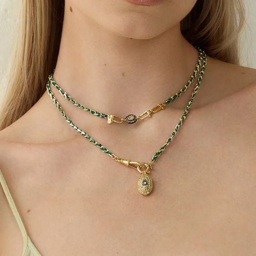 N. 951 - Braided Necklace Gold/Green - Marie Laure Chamorel
