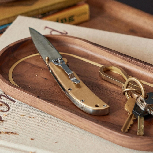 Drop Point Knife in Brass - Taylor Stitch