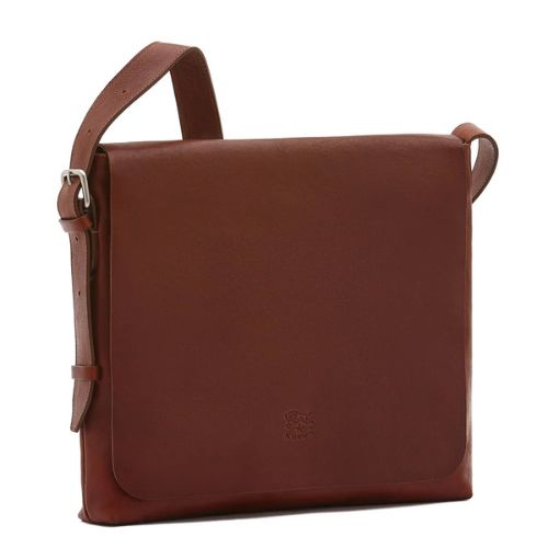 Men's Brolio Messenger Bag - Sepia- Il Bisonte