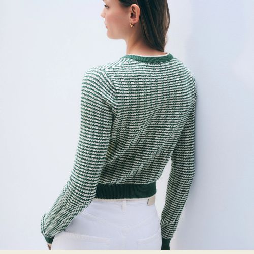 Boucle Cardigan - White + Warren