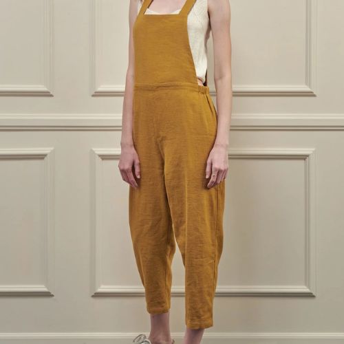 Linen Overall Pants - Amente
