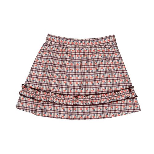 Tina Skirt in Camelia Check - Hello Simone