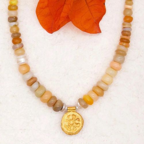 Ethiopian Fire Opal Talisman Necklace - River Song