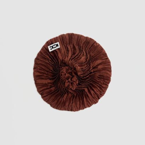 Plisse Satin Silk Scrunchie - Azur