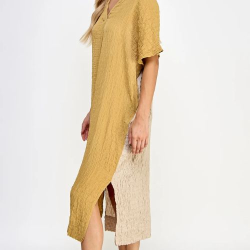 Double V- Neck Dress - Amente -