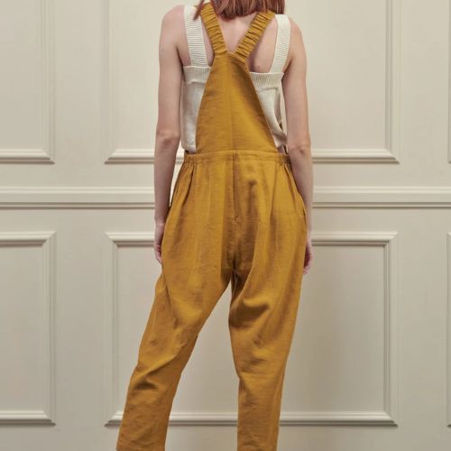 Linen Overall Pants - Amente