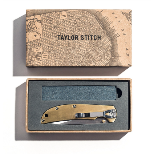 Drop Point Knife in Brass - Taylor Stitch