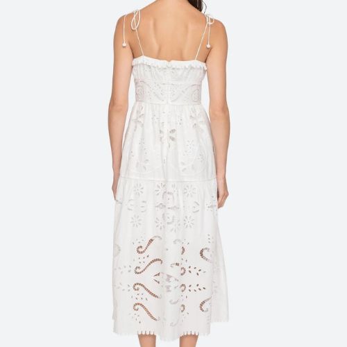 Liat Eyelet Embroidered Midi-Dress - Sea NY