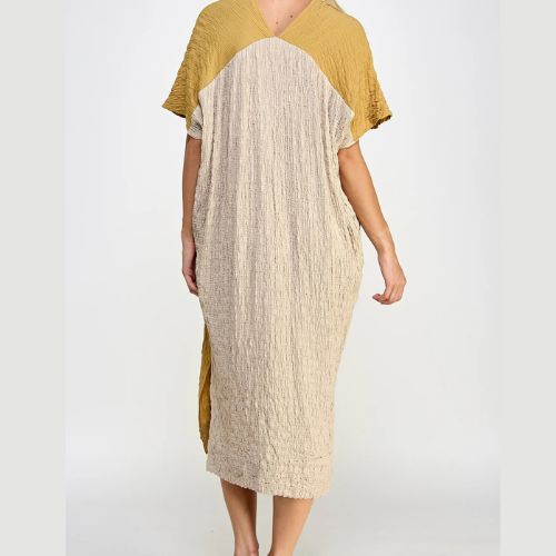 Double V- Neck Dress - Amente -