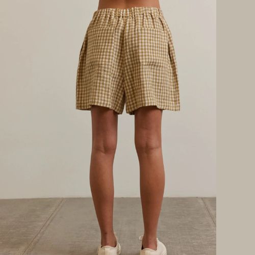 Back Pocket Gingham Short - Amente