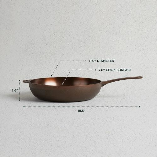 No. 11 Deep Skillet w/Glass Lid - Smithey