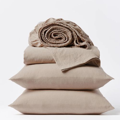 Organic Crinkled Percale Sheet Set-King - Coyuchi