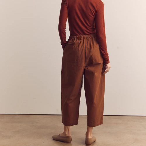 Pleated Drawstring Pants - Amente