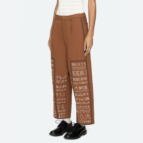 Kit Embroidery Pants - Sea NY