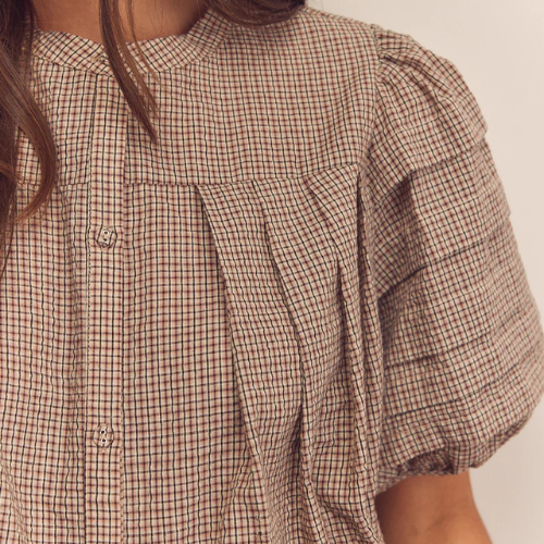 Puff Pintuck Sleeve Blouse - Amente