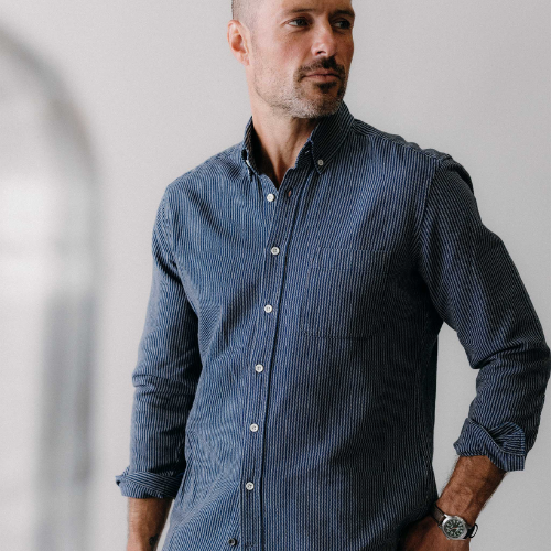Jack Shirt in Roped Indigo - Taylor Stitch