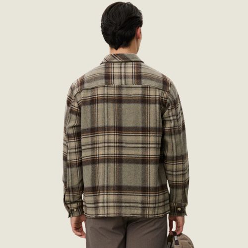Les Deux - Kaleb Check Wool Overshirt -