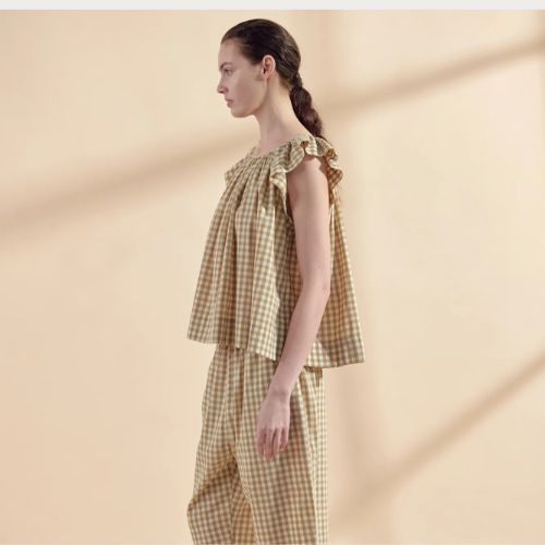 Gingham Ruffle Top - Amente