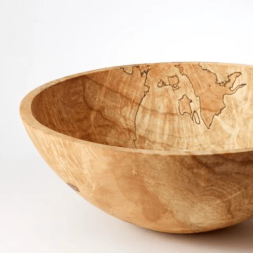 10" Spalted Maple Wood Bowl - Peterman's Boards & Bowls