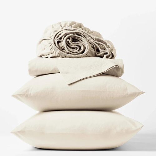 Crinkled Percale Sheet Set-King - Coyuchi