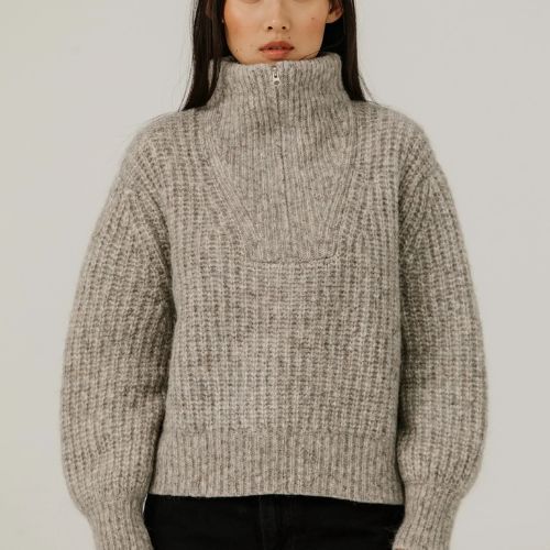 Alpine Quarter Zip Sweater - Bare Knitwear