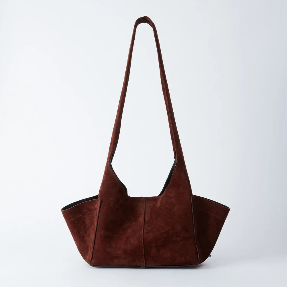 Tool Bag - Unlined Suede in Dark Chocolate - Rachel Comey