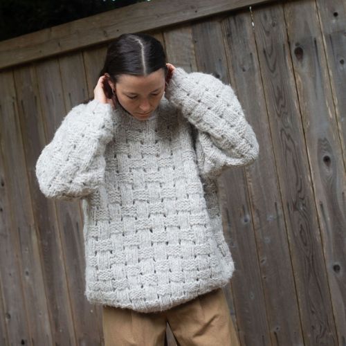 Handknit Interlace Pullover - Lauren Manoogian