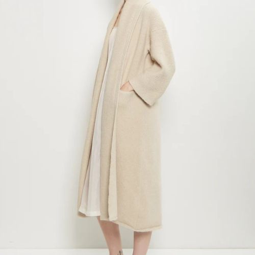 Long Shawl Cardigan in Antique Melange - Lauren Manoogian