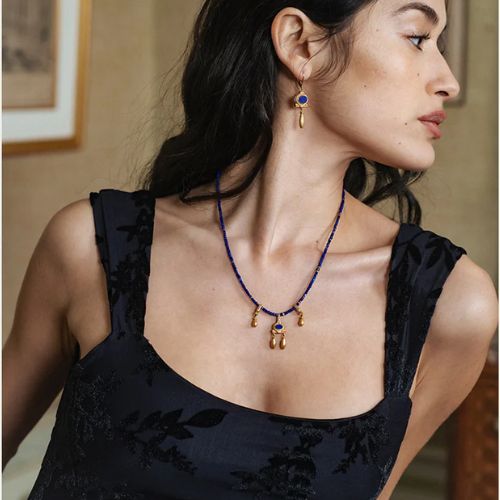 APIA LOOP EARRINGS - Lapis - LA2L